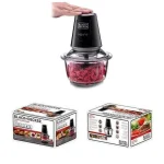 خردکن بلک اند دکر مدل GC400-B5 جنس بدنه شیشه و تیغه استیل ضدزنگ 4 تیغه 1.2 لیتری - تصویر 3