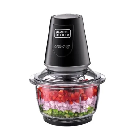 خردکن بلک اند دکر مدل GC400-B5 جنس بدنه شیشه و تیغه استیل ضدزنگ 4 تیغه 1.2 لیتری