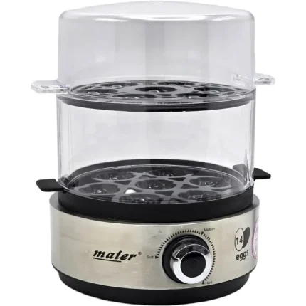 تخم مرغ پز مایر مدل MR317 ظرفیت ۱۴ عددی با بدنه استیل