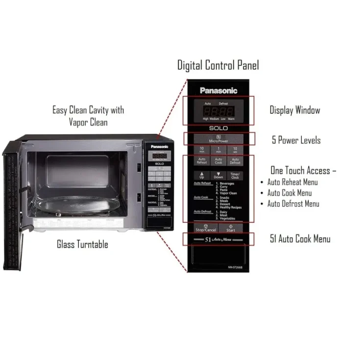 مایکروویو پاناسونیک مدل ST266B ظرفیت ۲۰ لیتر با ۴ برنامه - تصویر 5